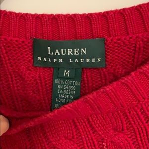 Ralph Lauren Red Knit Sweater M